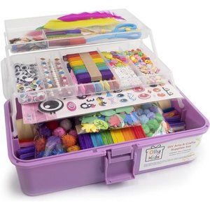 Kids Arts and Crafts Supplies Set- 1000+ Pieces Giftable Craft Box for Kids